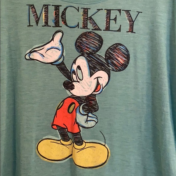 Delias Turquoise Mickey Lightweight Crewneck - Picture 2 of 3